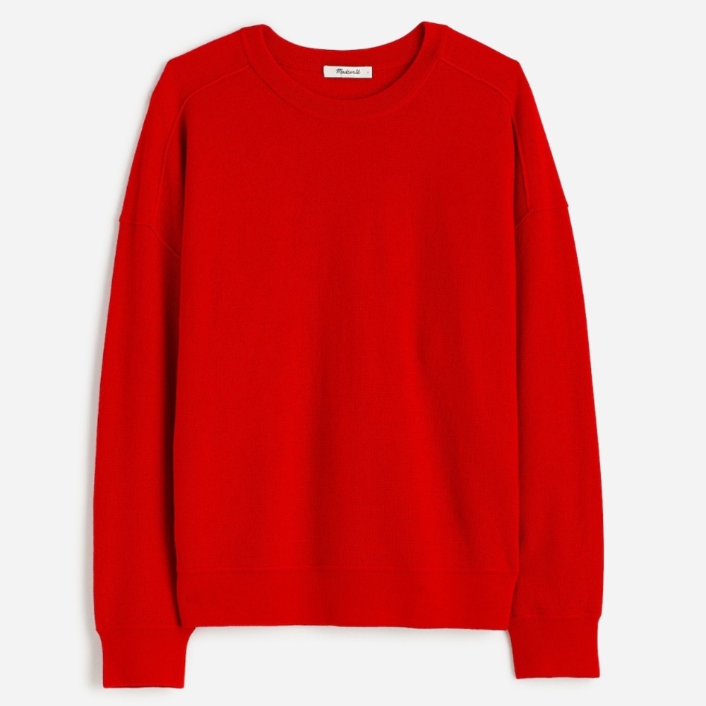 Madewell Red Crewneck Women's Sweater